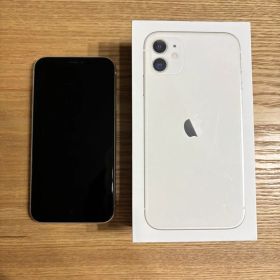 iPhone11 ホワイト 64GB 白 iPhone 11 箱付き 画面割れ