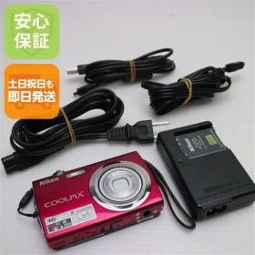 美品 COOLPIX S230 ローズレッド 即日発送 Nikon デジカメ デジタルカメラ 本体 土日祝発送OK 07000