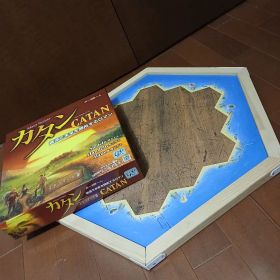 カタン用 木製自作ゲームボード(シャビーダークオーク)最後の一点