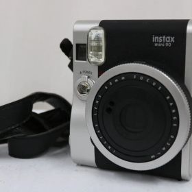 【返品保証】 フジフィルム Fujifilm instax mini 90 60mm ブラック バッテリー付き チェキ e10797