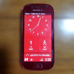 docomo 富士通 らくらくスマートフォン3 F-06F 赤