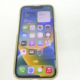 SIMフリー iPhone 13 128GB スターライト MLND3J/A バッテリー最大容量85％ (カバー付き) ※中古/利用○