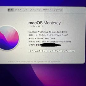 MacBook Pro (Retina, 13-inch, 2015) 本体