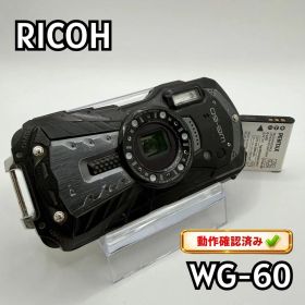 【動作確認済み】RICOH WG-60 ブラック 防水 耐衝撃 デジタルカメラ