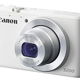 【中古】Canon デジタルカメラ PowerShot S200(ホワイト) F値2.0 広角24mm 光学5倍ズーム PSS200(WH)