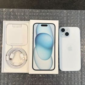 美品 Apple iPhone 15 本体 ブルー 128GB SIMフリー 箱