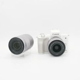 【中古】(キヤノン) Canon EOS KISS M2 ダブルズームキツト ホワイト