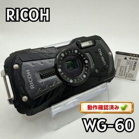 リコー(RICOH)の【訳あり特価】RICOH WG-60 防水カメラ ブラック 耐衝撃 動作確認済み(コンパクトデジタルカメラ)