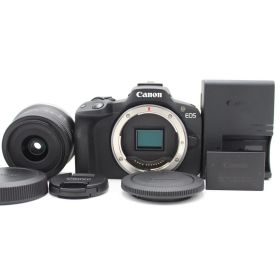 ショット数7000枚以下！■ほぼ新品■ CANON ミラーレス一眼カメラ EOS R50 標準ズームレンズキット EOSR50BK-1845ISSTMLK ♯12421