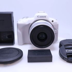 【2,000回以下 ほぼ新品】Canon EOS R50 標準ズームレンズキット(RF-S18-45) ホワイト/APS-C/約376g EOSR50WH-1845ISSTMLK ミラーレス一眼カメラ