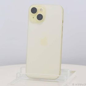 〔中古〕Apple(アップル) iPhone15 128GB イエロー MTMK3J／A SIMフリー〔198-ud〕