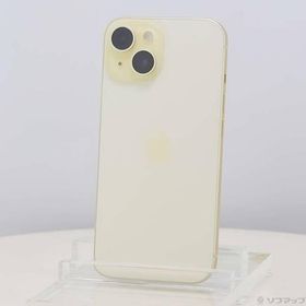 〔中古〕Apple(アップル) iPhone15 128GB イエロー MTMK3J／A SIMフリー〔198-ud〕