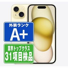 iPhone15 128GB イエロー SIMフリー 中古 本体 ほぼ新品 スマホ 7日間返品OK あすつく ip15mtm2582