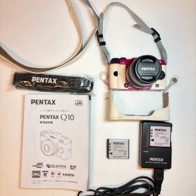 ハンディブック付！PENTAX Q10 ミラーレス 一眼カメラ ピンク