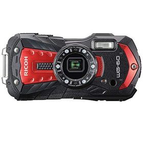RICOH WG-60 レッド 本格防水デジタルカメラ 14メートル防水 耐衝撃 防塵 (中古品)