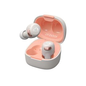 【新品】 JVCケンウッド Victor HA-A30T2-P ワイヤレスイヤホン Bluetooth Ver.5.3 ノイズキャンセリング アプリ対応 マルチポイント 合計27時間再生 マイク付き 小型 軽量 外音取り込み 防水 ピンク 1