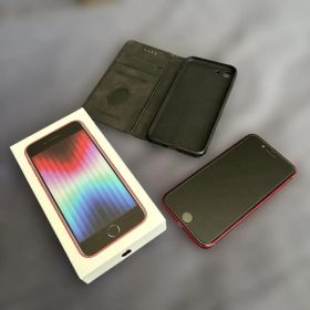 Apple iPhone SE (赤) 本体 + 箱 + カバー