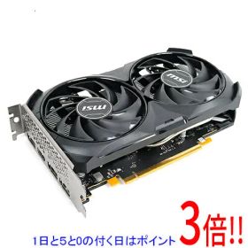 【1日と5.0のつく日、18日はポイント3倍！】【中古】MSI製グラボ GeForce RTX 4060 VENTUS 2X BLACK 8G OC PCIExp 8GB