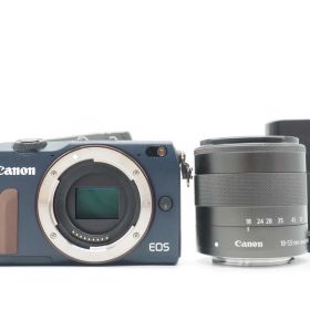 キャノン Canon EOS M2 18.0MP Digital Camera 18-55mm Lens Blue [新品同様] #Z6107A