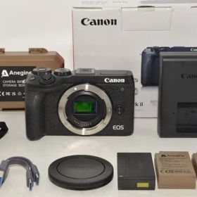 260393★ほぼ新品★Canon ミラーレス一眼カメラ EOS M6 Mark II ボディー ブラック EOSM6MK2BK-BODY キヤノン