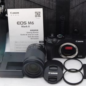 7000ショット台！美品 ★ Canon EOS M6 Mark II レンズキット ブラック ミラーレス一眼カメラ