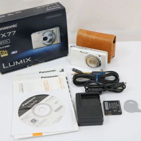 【美品 返品保証】 【元箱付き】パナソニック Panasonic LUMIX DMC-FX77 ホワイト 付属品多数 コンパクトデジタルカメラ e8102