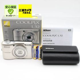 【極上品】 Nikon COOLPIX L32 シルバー 光学5倍ズーム 2005万画素 乾電池タイプ L32SL デジタルカメラ #077VV0487