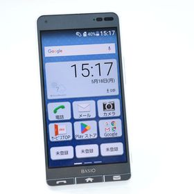 【液晶美品】SIMロック解除済み au BASIO3 KYV43 ブルー