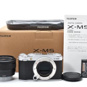 ★極上美品★《ショット数894回》フジフイルム FUJIFILM X-M5 XC15-45mmレンズキット シルバー 箱付★ YMA1132＃10