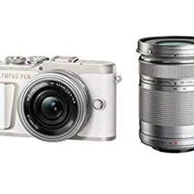 【中古】(非常に良い)OLYMPUS ミラーレス一眼カメラ PEN E-PL10 EZダブルズームキット ホワイト