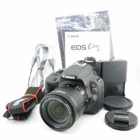 ★美品★ショット数812回★キヤノン CANON EOS Kiss X7 + EF-S 18-55mm F3.5-5.6 IS STM 充電器・説明書・ストラップ付★ W0520＃4942