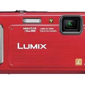 【中古】(非常に良い)パナソニック デジタルカメラ ルミックス 防水モデル シャイニーレッド DMC-FT20-R