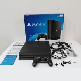 おまけ付き プレイステーション4 Pro HDD 1TB ジェット・ブラック CUH-7000B B01 中古 ※PS4用VRシステム CUH-ZVR2のおまけ付き プレス