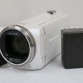 【返品保証】 パナソニック Panasonic FULL HD HC-V480MS 90x ホワイト バッテリー付き ビデオカメラ e11058