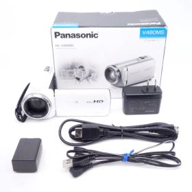 【極上品】Panasonic パナソニック HDビデオカメラ V480MS 32GB ホワイト HC-V480MS-W [W2605028A]