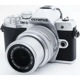 オリンパス ミラーレス OLYMPUS OM-D E-M10 Mark III レンズキット シルバー Wi-Fi搭載 中古 スマホに送れる 新品SDカード付き 届いてすぐに使える 動画撮影