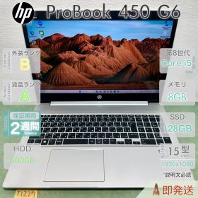 HP ProBook 450 G6 Core i5 第8世代 メモリ8GB SSD128GB HDD500GB