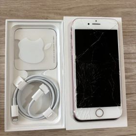 iPhone 7 128GB ローズゴールド画面ひび割れ
