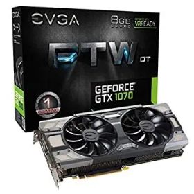 【中古】「非常に良い」（国内） EVGA GeForce GTX 1070 FTW DT GAMING ACX 3.0 グラフィックボード 08G-P4-6274-KR