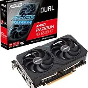 【中古】ASUS Dual Radeon RX 6500 XT 搭載ビデオカード OC edition 4GB GDDR6 / DUAL-RX6500XT-O4G