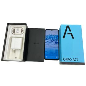 186000 動作確認済み OPPO A77 128GB SIMフリー CPH2385 ブルー 箱付き スマートフォン Android
