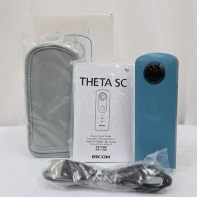 【返品保証】 【元箱付き】リコー Ricoh THETA SC ブルー 360度カメラ e10505