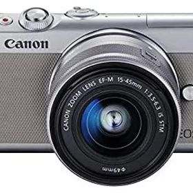 【中古】 Canon キャノン ミラーレス一眼カメラ EOS M100 EF-M15-45 IS STM レンズキット (グレー) EOSM100GY1545ISSTMLK