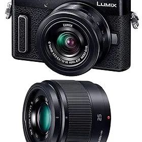 【中古】(非常に良い)パナソニック ミラーレス一眼カメラ ルミックス GF10 ダブルレンズキット 標準ズームレンズ/単焦点レンズ付属 ブラック DC-GF10W-K
