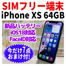 SIMフリー iPhoneXS 64GB 1505 シルバー バッテリー良好