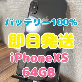【即日発送】バッテリー100% iPhoneXS スペースグレイ 64GB