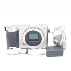 【良品】ショット数5,401 SONY ソニー α6000 パワーズームレンズキット シルバー ILCE-6000L S JS129-02081