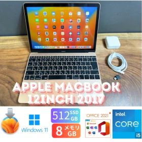「美品」Apple MacBook Retina12inch 2017/CPUi5 1.3GHZ/8GB/SSD512GB/Windows11/office2021