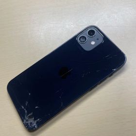 iPhone12 128GB SIMフリーブラック背面割れあり80%