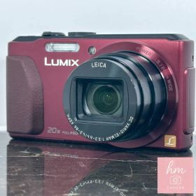 【美品】Panasonic LUMIX DMC-TZ40 レッド コンパクトデジタルカメラ 1810万画素 光学20倍ズーム 広角24mm Wi-Fi GPS NFC ライカレンズ パナソニック